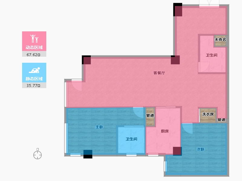 辽宁省-沈阳市-乐天圣苑148m²-96.72-户型库-动静分区