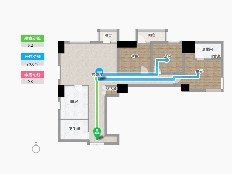 辽宁省-沈阳市-乐天圣苑155m²-98.77-户型库-动静线