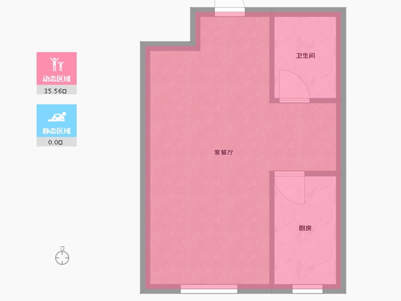 辽宁省-沈阳市-雷凯铂院46m²-32.05-户型库-动静分区