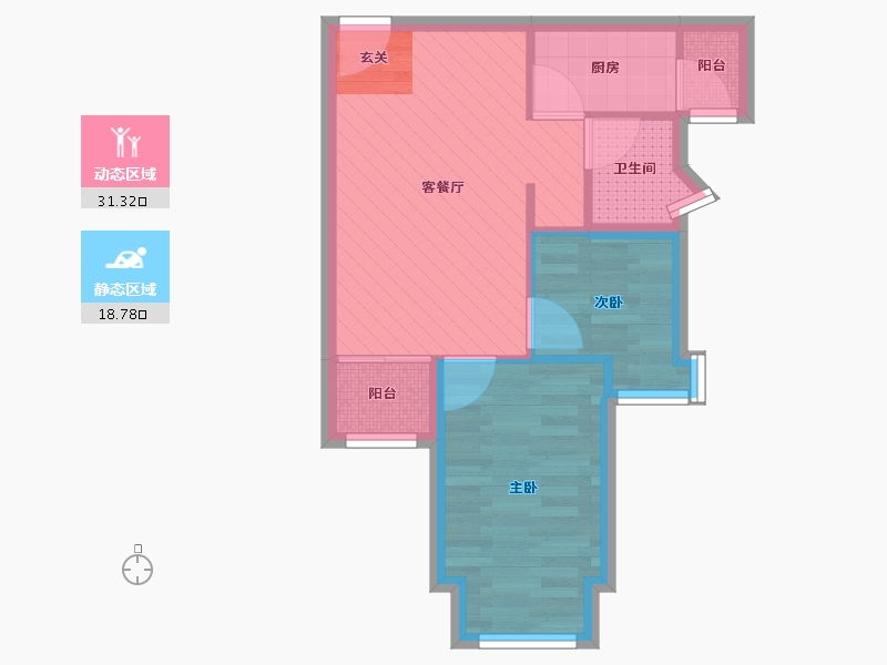 广东省-深圳市-泰华俊庭-B栋-43.46-户型库-动静分区