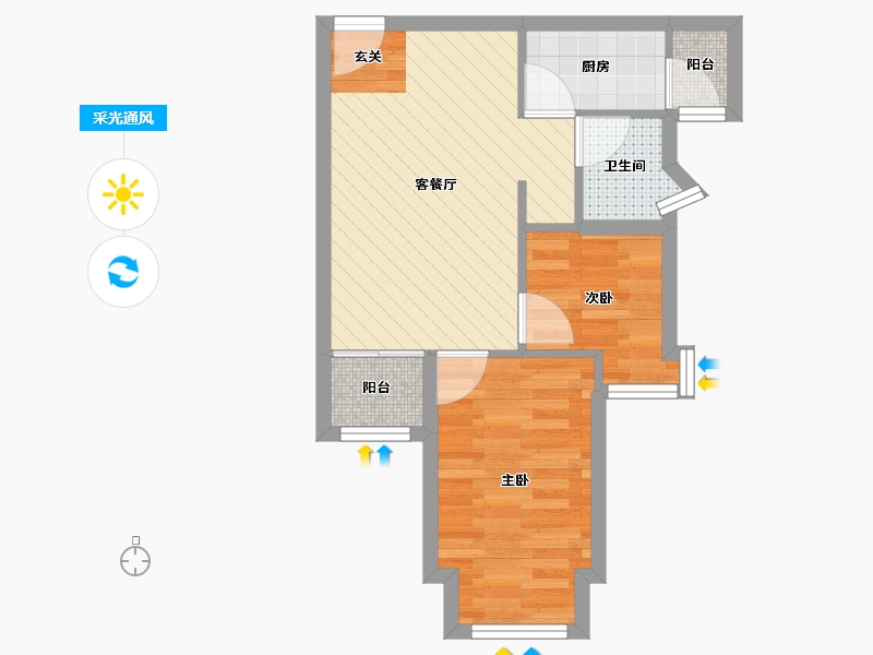 广东省-深圳市-泰华俊庭-B栋-43.46-户型库-采光通风