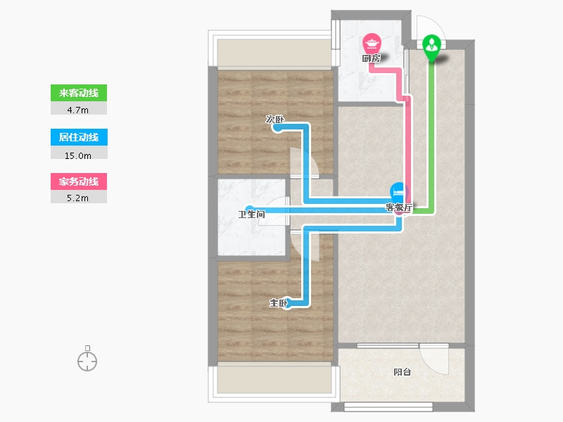 辽宁省-沈阳市-荣盛城（三期）梅江街（11,13,18,16,8)栋82m²-57.28-户型库-动静线