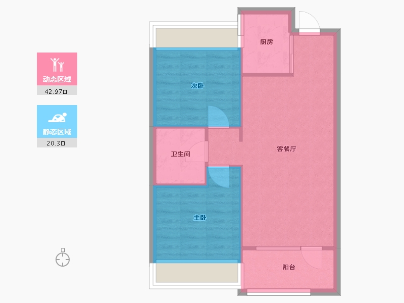 辽宁省-沈阳市-荣盛城（三期）梅江街（11,13,18,16,8)栋82m²-57.28-户型库-动静分区