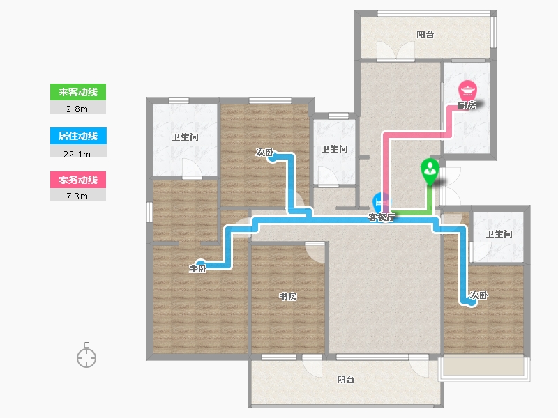 辽宁省-沈阳市-荣盛锦绣御府梅江街75-9号（9）179m²-155.12-户型库-动静线