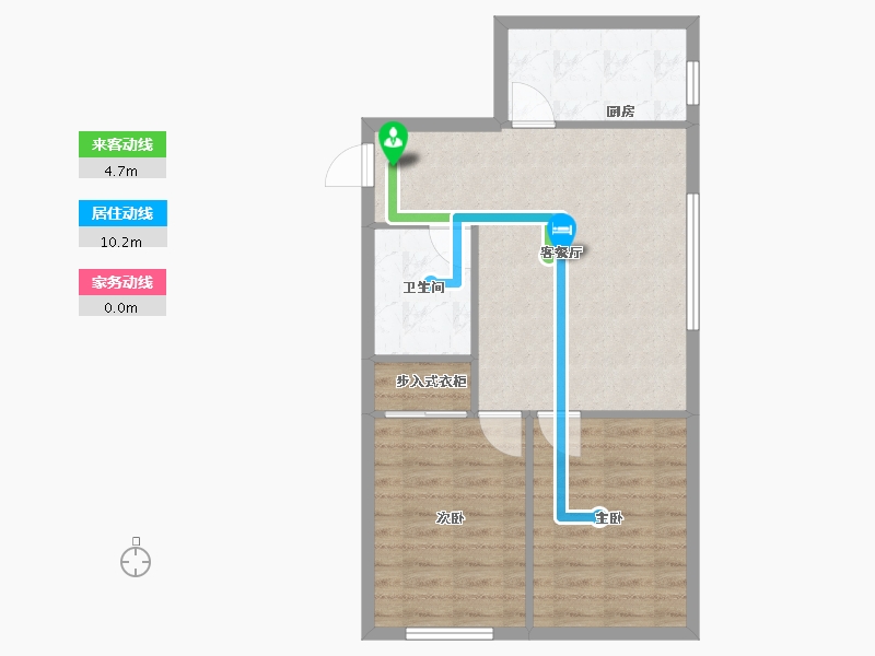 辽宁省-沈阳市-世纪学府皇姑区淮河街17号（C座）78m²-62.40-户型库-动静线