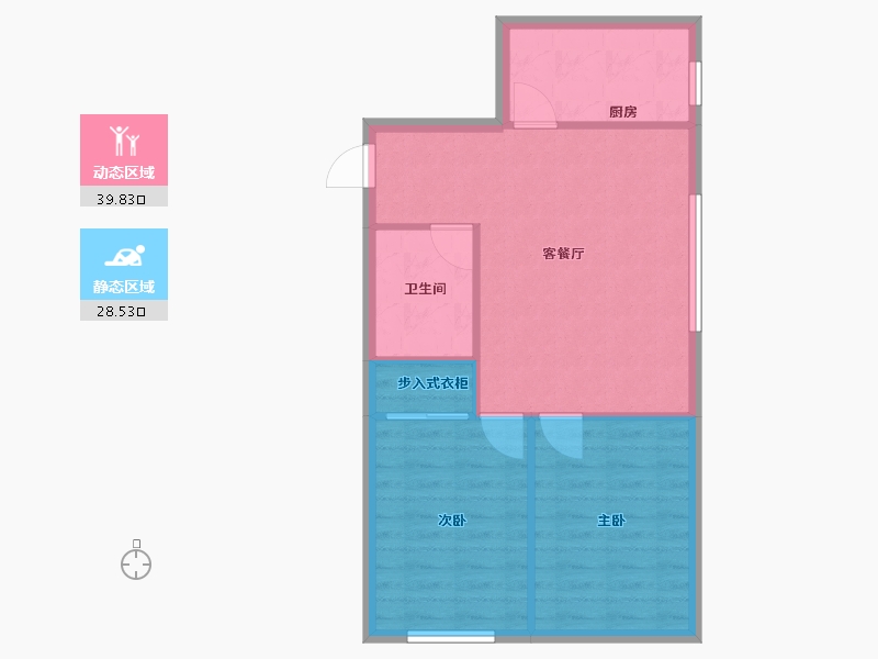 辽宁省-沈阳市-世纪学府皇姑区淮河街17号（C座）78m²-62.40-户型库-动静分区