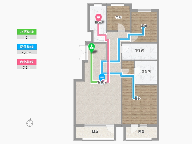 辽宁省-沈阳市-伯爵源筑新优街（29,28,21,27）号楼118m²-94.72-户型库-动静线