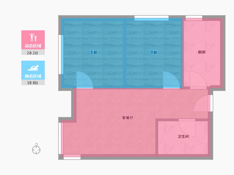 辽宁省-沈阳市-伯爵源筑新优街（15,16)号楼93m²-42.14-户型库-动静分区