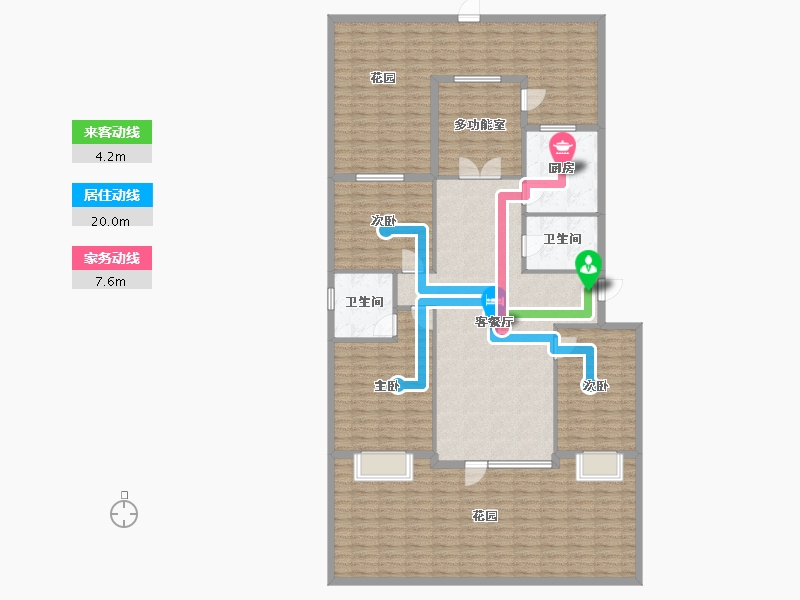 辽宁省-沈阳市-城建逸品假日双园路（49,52）号楼136m²-189.71-户型库-动静线