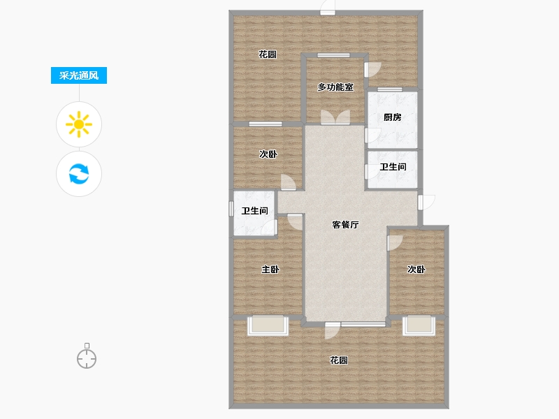 辽宁省-沈阳市-城建逸品假日双园路（49,52）号楼136m²-189.71-户型库-采光通风