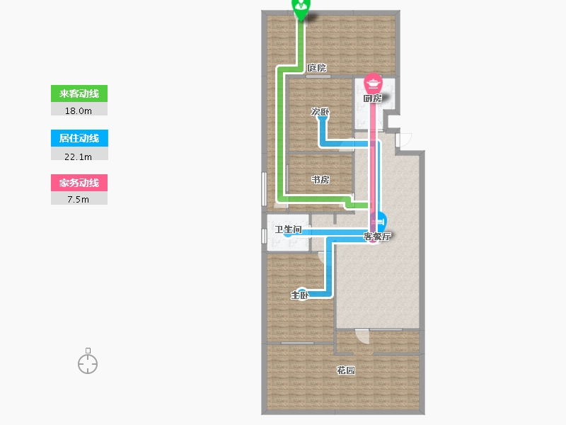 辽宁省-沈阳市-城建逸品假日双园路（50,51）号楼123m²-167.38-户型库-动静线