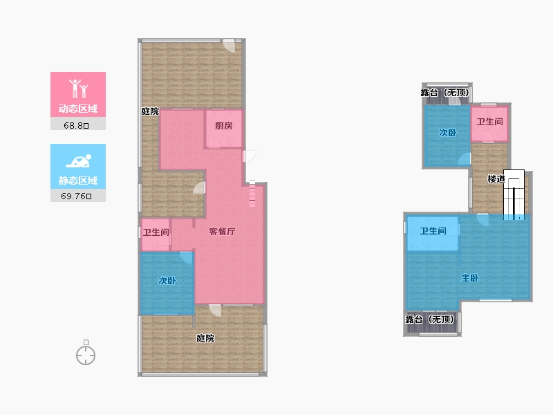 辽宁省-沈阳市-城建逸品假日双园路（32,36,40,45）号楼172m²-231.43-户型库-动静分区