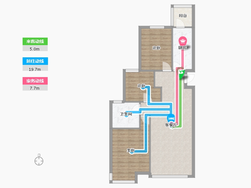 辽宁省-沈阳市-恒大滨江左岸浑南中路50甲-19号110m²-80.86-户型库-动静线