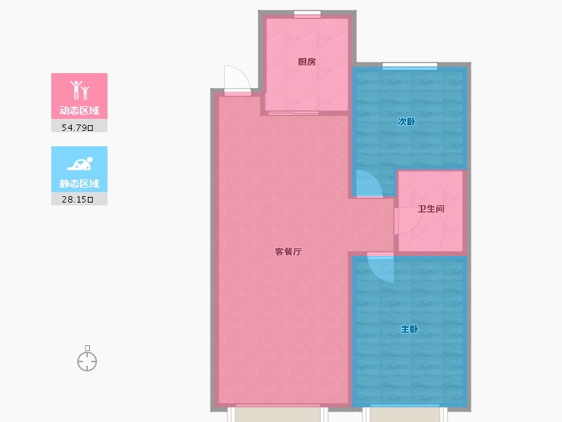 辽宁省-沈阳市-富邦壹品天城莫子山路700-4号楼(B1号楼)94m²-75.20-户型库-动静分区