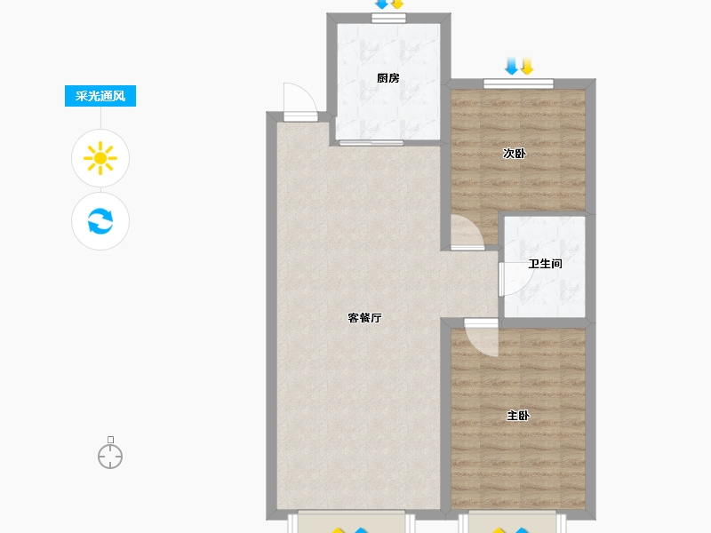 辽宁省-沈阳市-富邦壹品天城莫子山路700-4号楼(B1号楼)94m²-75.20-户型库-采光通风