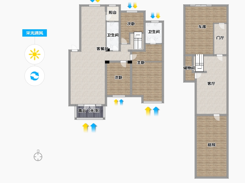 辽宁省-沈阳市-富邦壹品天城莫子山路（C3,C1,C2)号楼202m²-232.89-户型库-采光通风