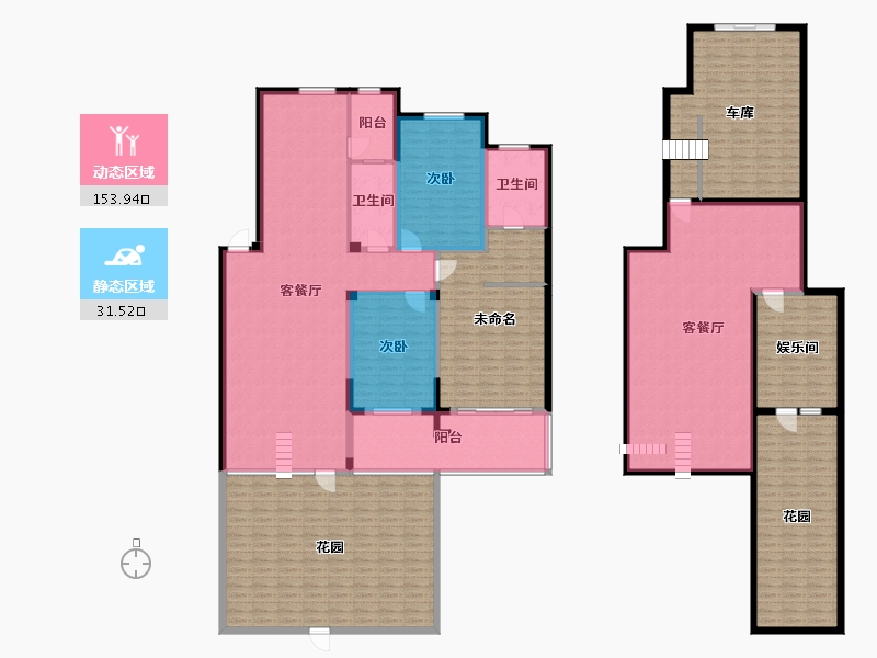 辽宁省-沈阳市-富邦壹品天城莫子山路700-20号（C5）233m²-308.12-户型库-动静分区