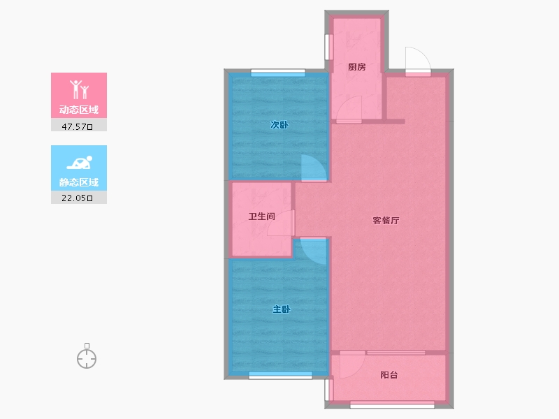 辽宁省-沈阳市-富禹依云澜汇沈本一街（2,6,3,5）号楼89m²-63.16-户型库-动静分区