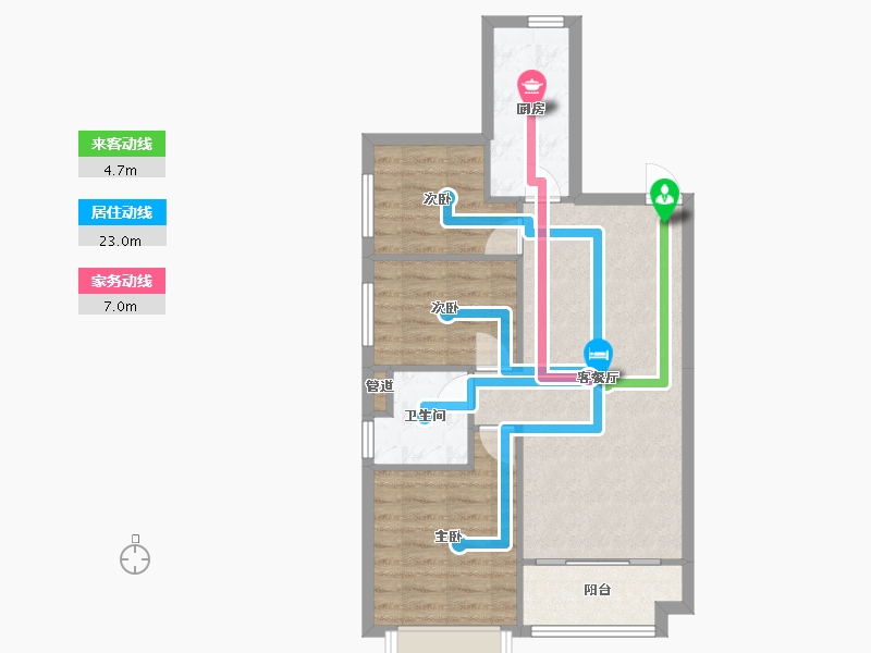 辽宁省-沈阳市-恒大滨江左岸浑南区浑南中路（35号楼）100m²-68.37-户型库-动静线