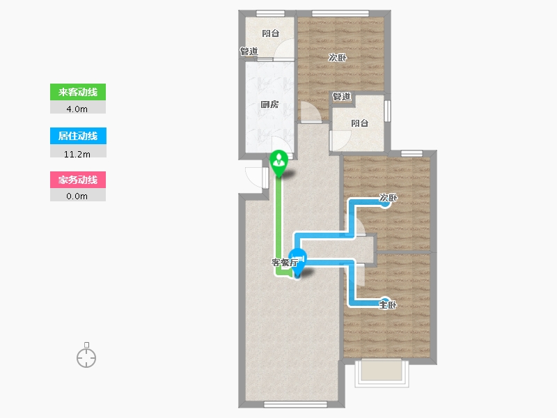 辽宁省-沈阳市-恒大滨江左岸浑南区浑南中路（33号楼）111m²-79.26-户型库-动静线