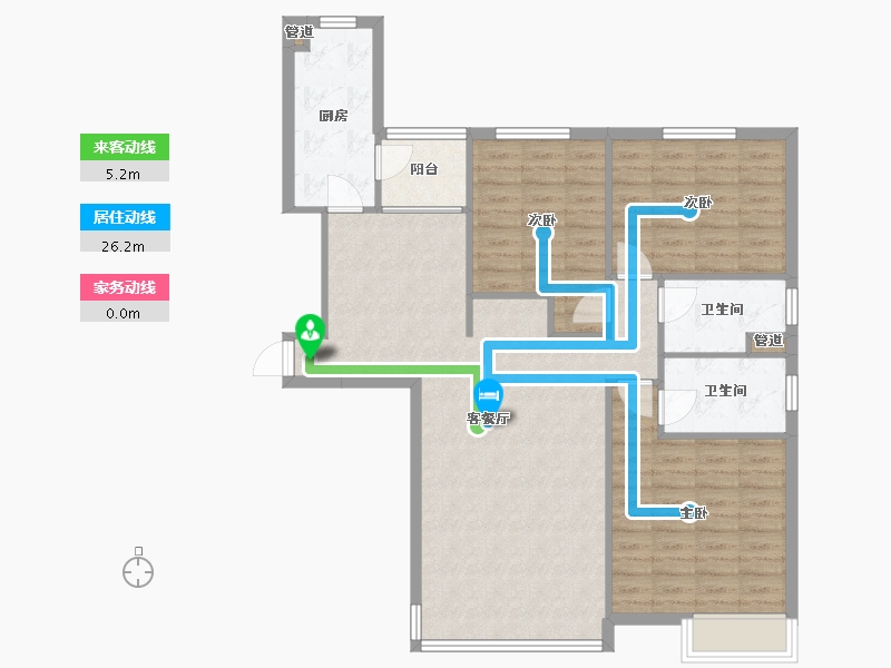 辽宁省-沈阳市-恒大滨江左岸浑南中路50甲-20号140m²-102.60-户型库-动静线