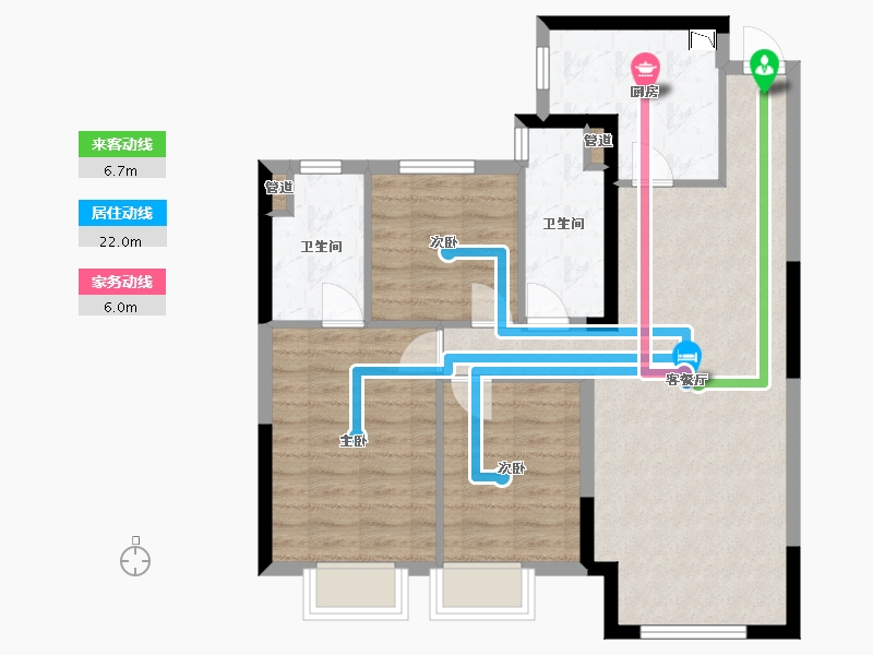 辽宁省-沈阳市-恒大御湖郡全运路（18,16,15,14)号楼123m²-82.74-户型库-动静线