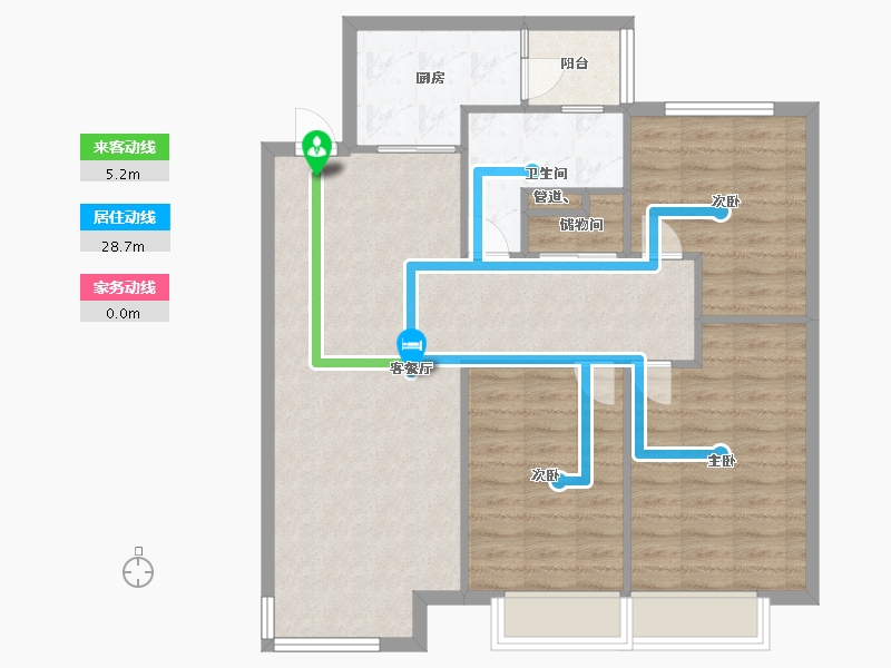 辽宁省-沈阳市-恒大中央广场白塔河二路31-59号（59号楼）116m²-92.80-户型库-动静线