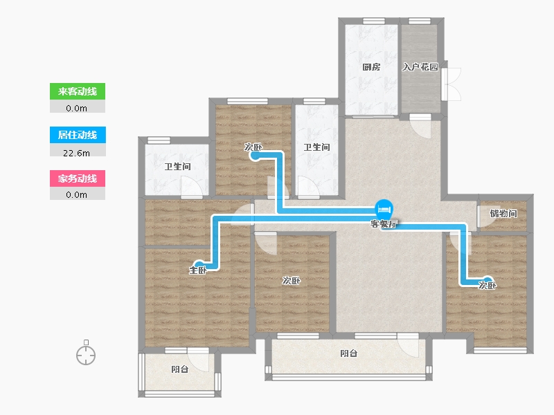 辽宁省-沈阳市-恒大中央广场白塔河二路19-10号（10）号楼161m²-128.80-户型库-动静线