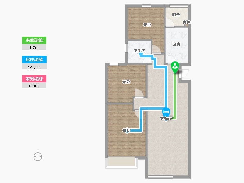 辽宁省-沈阳市-恒大中央广场白塔河二路31-50号（50号楼）113m²-90.40-户型库-动静线