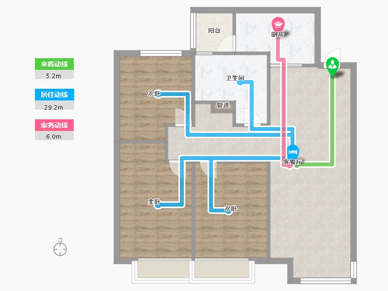 辽宁省-沈阳市-恒大中央广场白塔河二路31-50号（50号楼）116m²-92.80-户型库-动静线