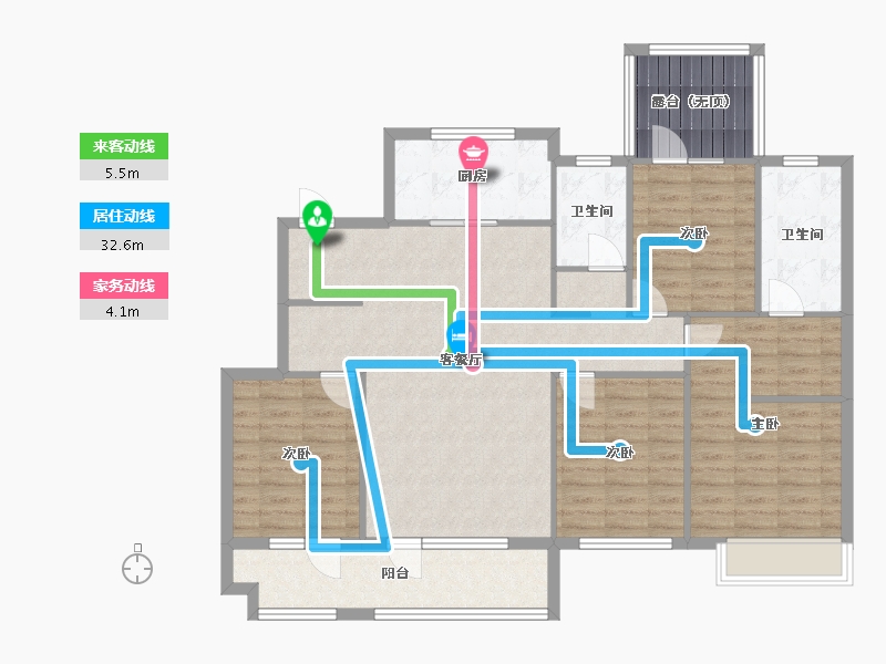 辽宁省-沈阳市-集美万象创新路（9,10,16,12,13)号楼143m²-119.33-户型库-动静线