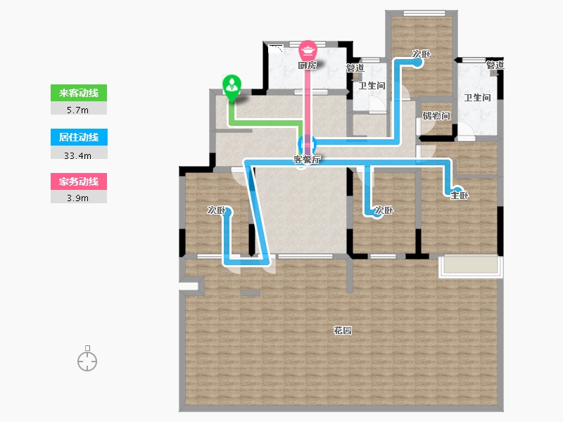 辽宁省-沈阳市-集美万象创新路（9,10,16,12)号楼154m²-192.07-户型库-动静线