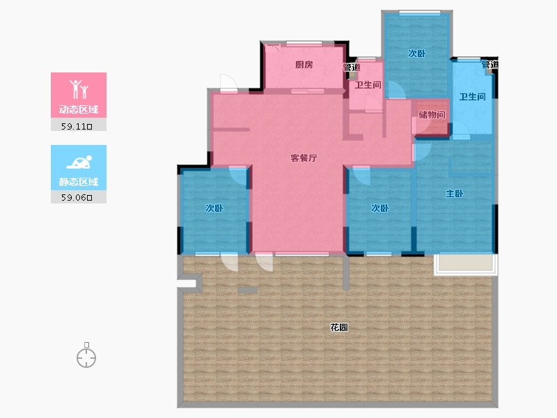 辽宁省-沈阳市-集美万象创新路（9,10,16,12)号楼154m²-192.07-户型库-动静分区