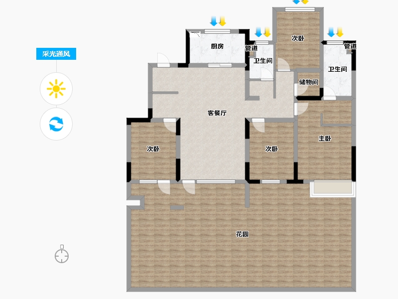 辽宁省-沈阳市-集美万象创新路（9,10,16,12)号楼154m²-192.07-户型库-采光通风