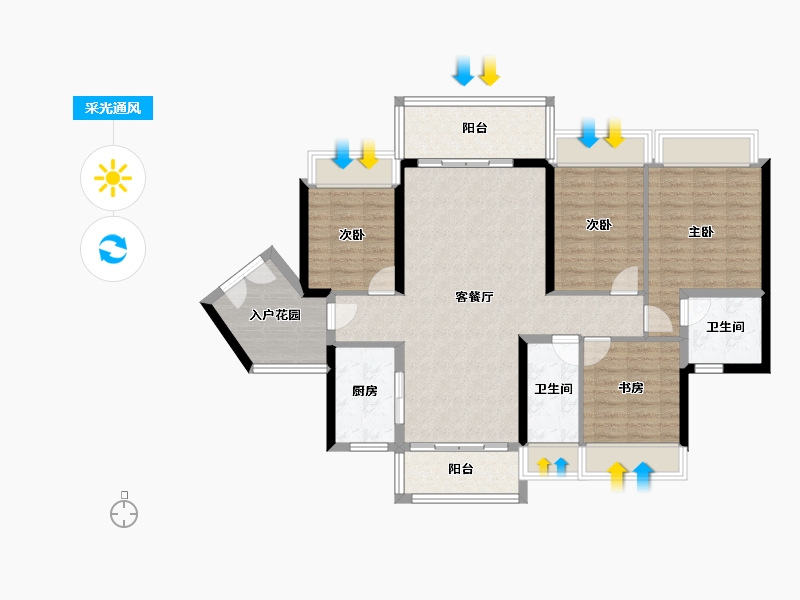 广东省-阳江市-国鼎中央公园-110.16-户型库-采光通风