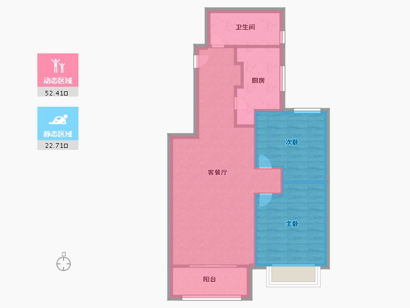 天津-天津市-香江健康小镇丹桂园（临江府）5号楼,丹桂园（临江府）10号楼,丹桂园（临江府）1号楼,丹-68.00-户型库-动静分区