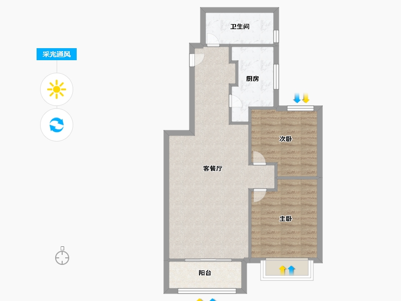 天津-天津市-香江健康小镇丹桂园（临江府）5号楼,丹桂园（临江府）10号楼,丹桂园（临江府）1号楼,丹-68.00-户型库-采光通风