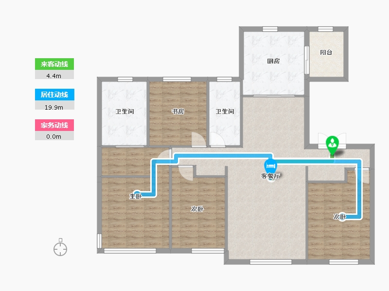 辽宁省-沈阳市-中海半山华府全运一东路（62,63,65)号楼155m²-130.05-户型库-动静线