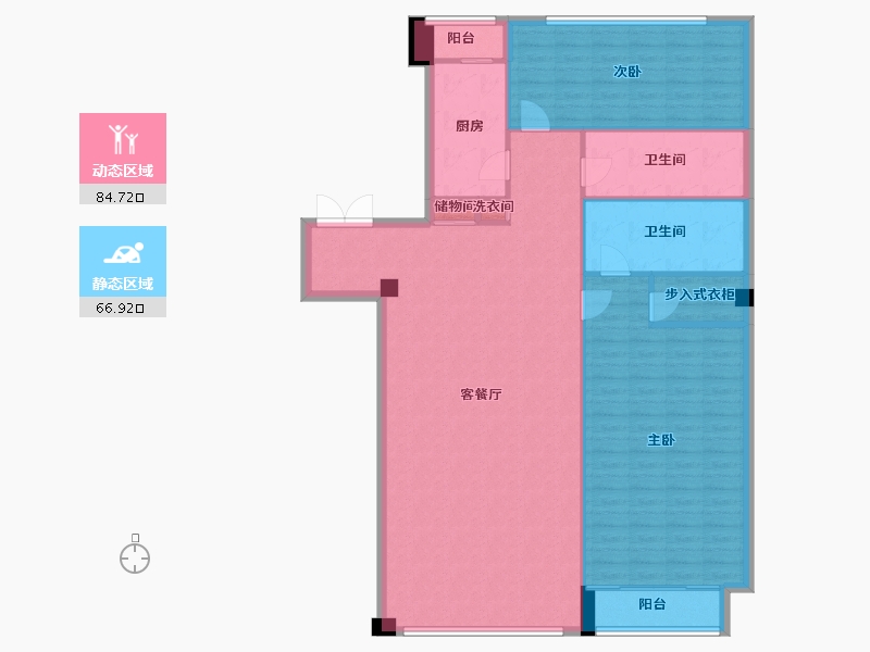 辽宁省-沈阳市-裕沁听月轩全运五路（J）,1号(A),3号（C）175m²-140.00-户型库-动静分区