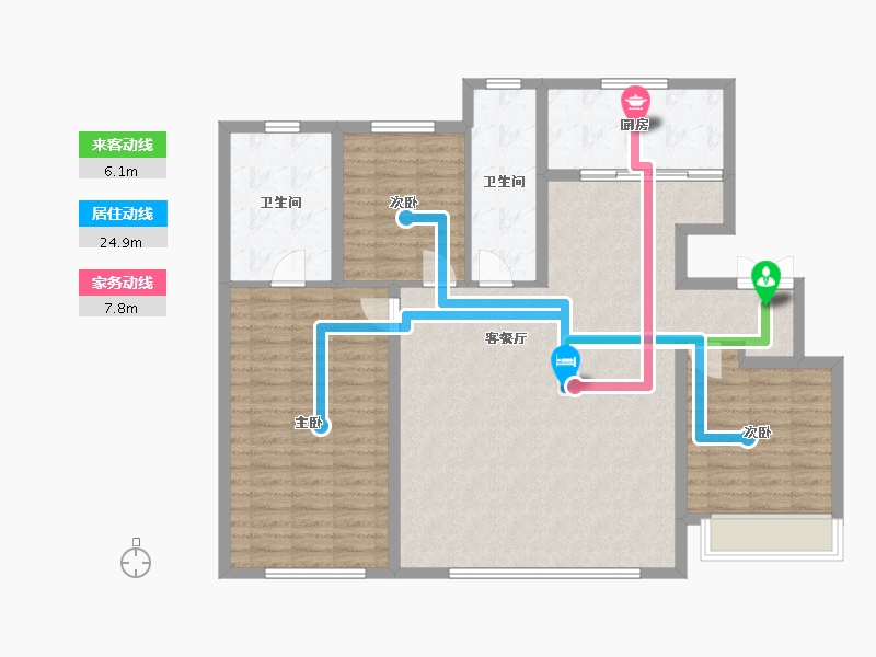 辽宁省-沈阳市-中海润山府全运一东路（10,8,28）号楼158m²-122.29-户型库-动静线