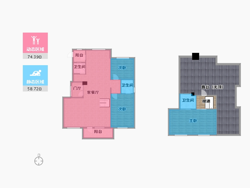 辽宁省-沈阳市-金石小镇沈营大街（B5,B11）号楼165m²-182.13-户型库-动静分区