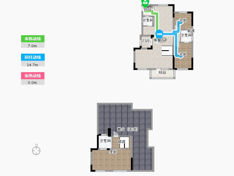 辽宁省-沈阳市-郡原小石城红椿东路（3-7,3-8,3-14）号楼140m²-165.60-户型库-动静线