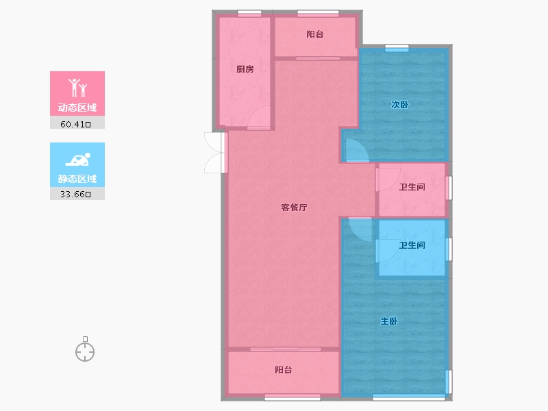 辽宁省-沈阳市-浦江御景湾绮霞街(25，20）号楼112m²-86.29-户型库-动静分区