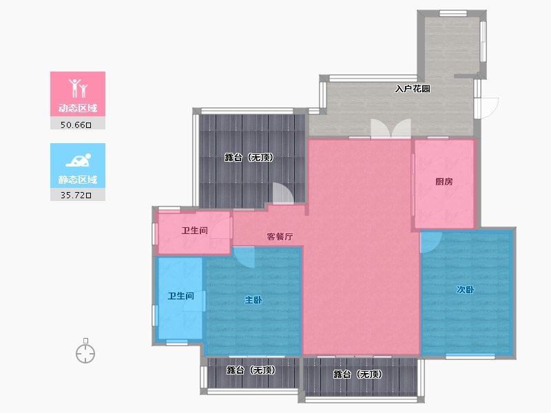 辽宁省-沈阳市-浦江御景湾Y4户型163m²-121.18-户型库-动静分区