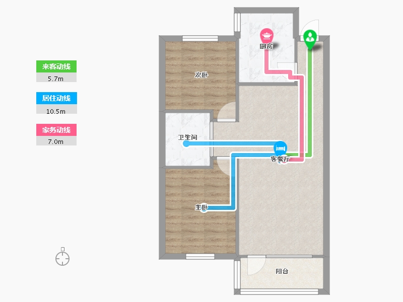 辽宁省-沈阳市-荣盛锦绣观邸浑南中路(6,24）号楼83m²-67.22-户型库-动静线