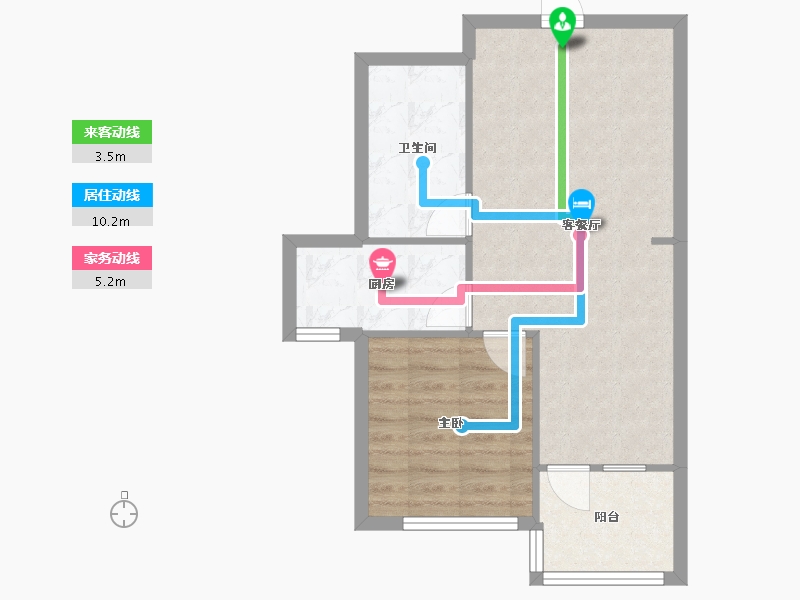 辽宁省-沈阳市-盛世园田居桃仙大街（28,22,23,24)号楼70m²-55.99-户型库-动静线