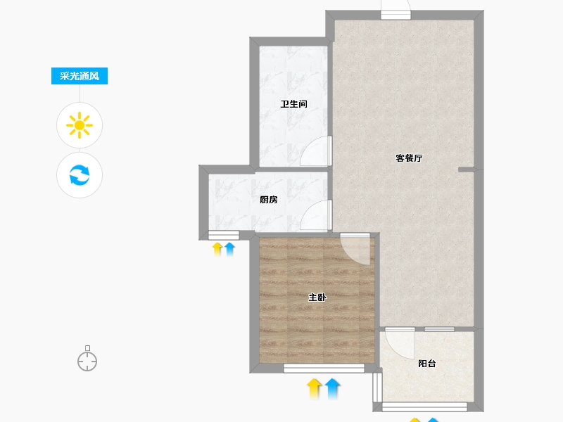 辽宁省-沈阳市-盛世园田居桃仙大街（28,22,23,24)号楼70m²-55.99-户型库-采光通风