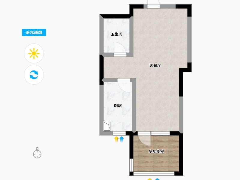 辽宁省-沈阳市-盛世园田居桃仙大街（28,24,25)号楼53m²-42.40-户型库-采光通风