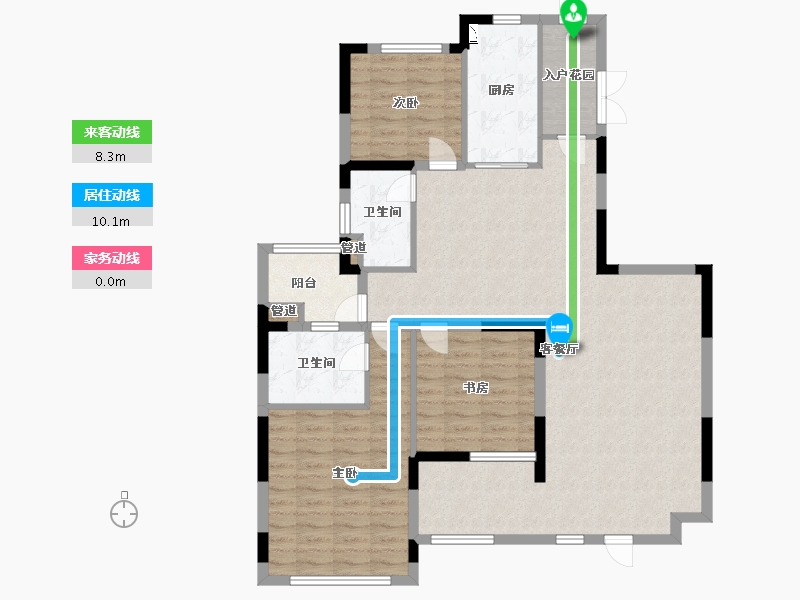 辽宁省-沈阳市-沈阳恒大四季上东全运五路二期（1,3,4,8）号楼144m²-115.20-户型库-动静线