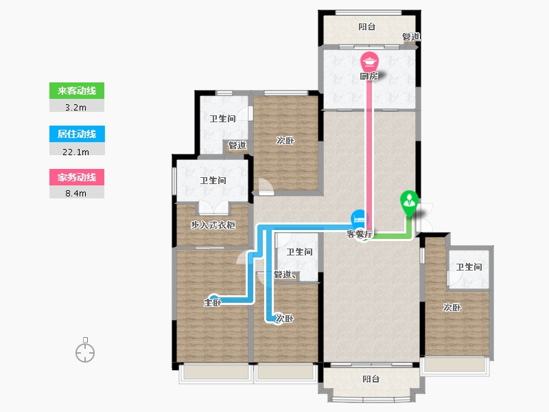 辽宁省-沈阳市-沈阳星河湾智慧二街100-4号（4号楼）258m²-206.40-户型库-动静线